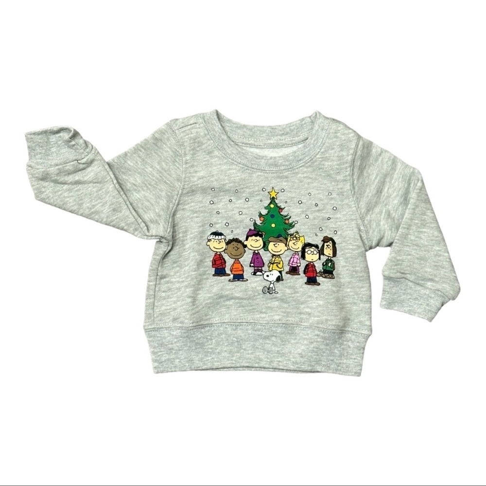 NWOT Peanuts Christmas Graphic Sweatshirt, 6-9 MO
